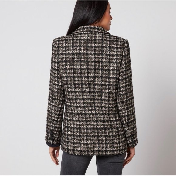 Anine Bing Madeleine Double Breasted Tweed Blazer - Picture 2 of 10